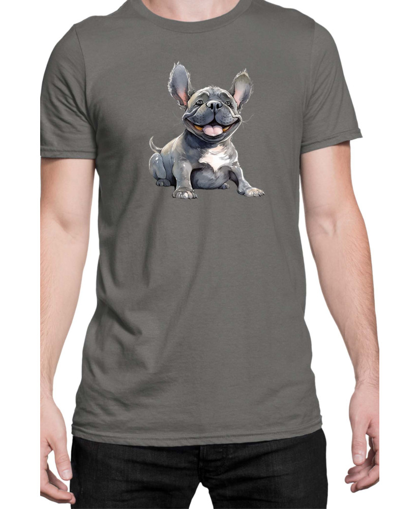 Мъжка Тениска Funny Dogs Breeds French Bulldog