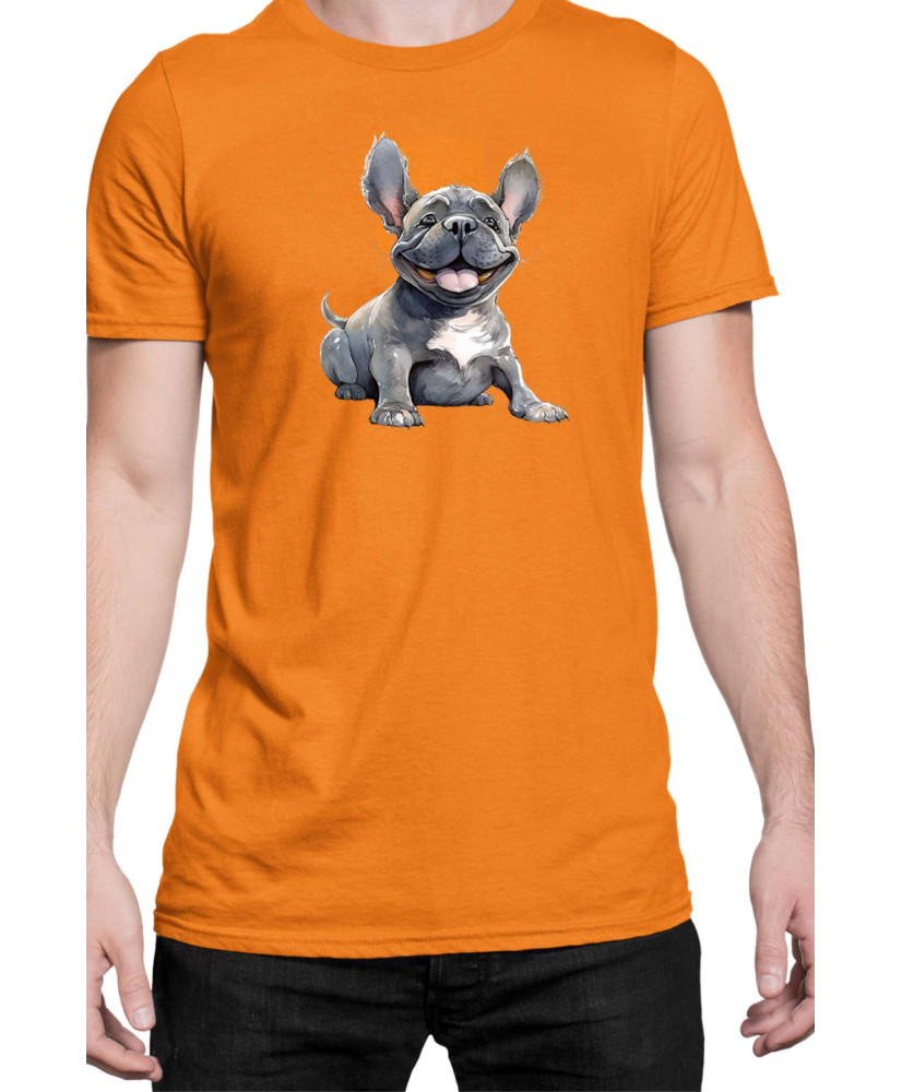 Мъжка Тениска Funny Dogs Breeds French Bulldog