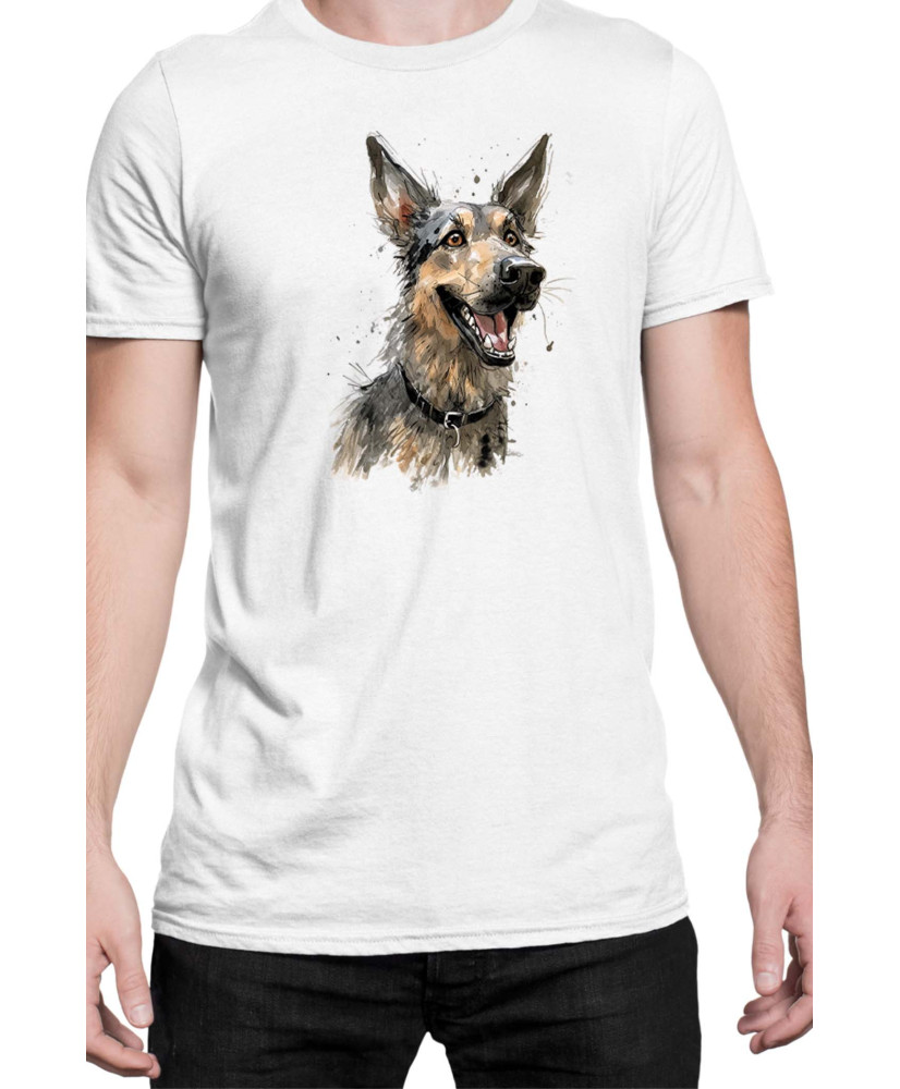 Мъжка Тениска Funny Dogs Breeds German Shepherd