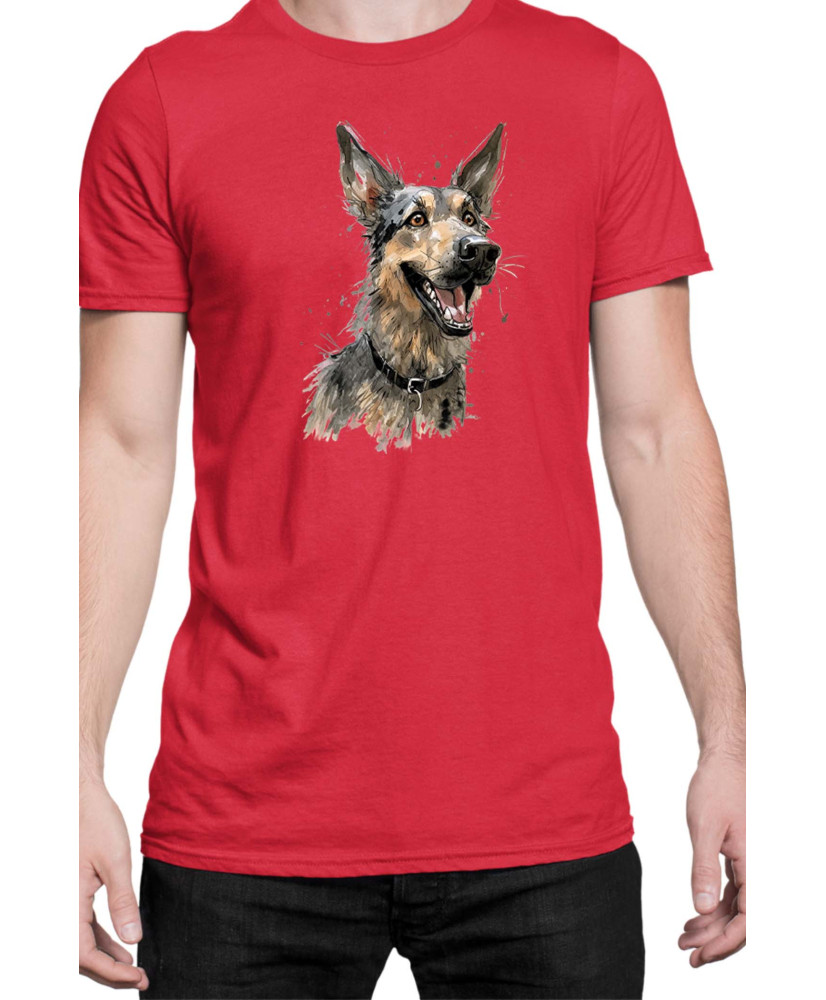 Мъжка Тениска Funny Dogs Breeds German Shepherd