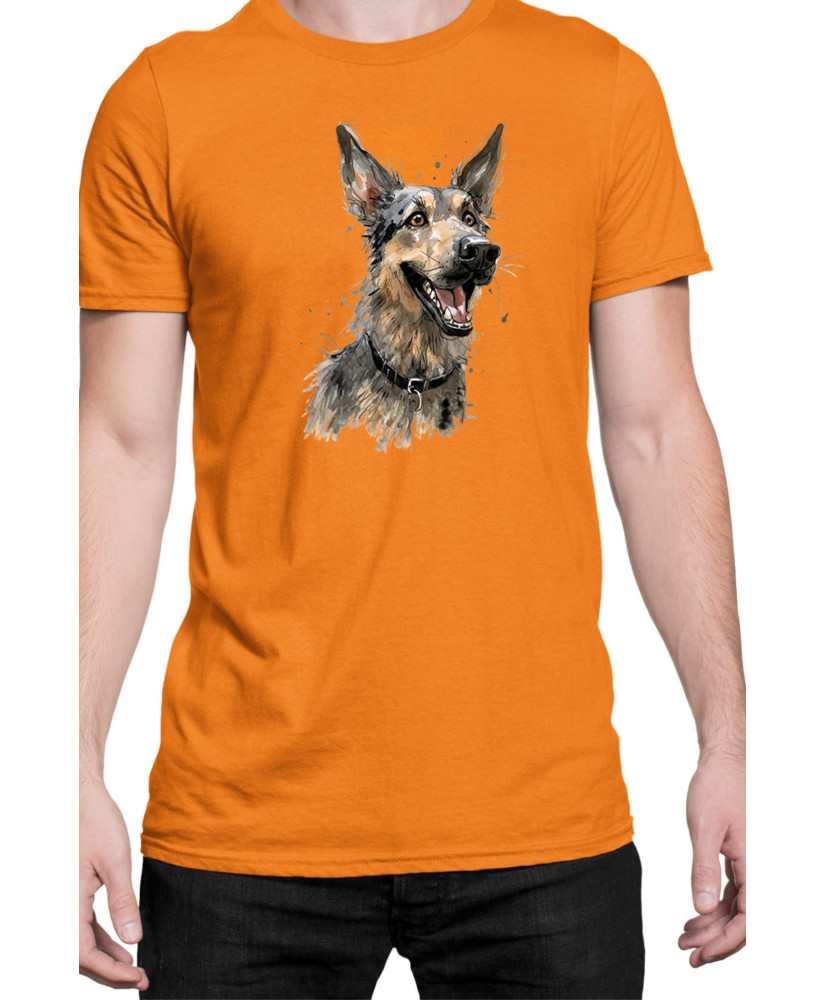 Мъжка Тениска Funny Dogs Breeds German Shepherd