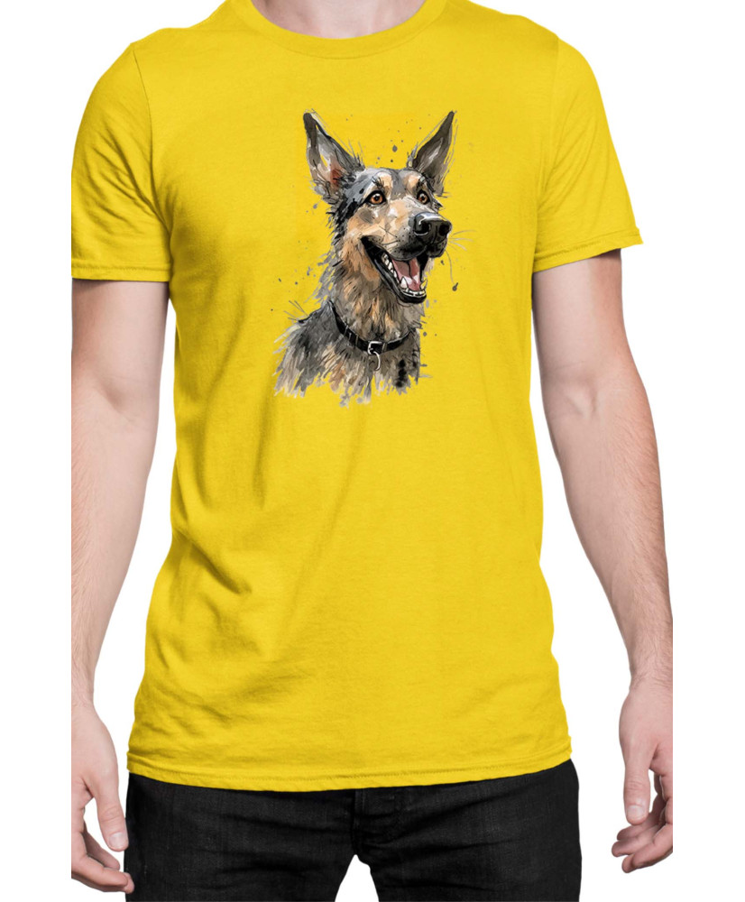 Мъжка Тениска Funny Dogs Breeds German Shepherd
