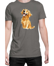 Мъжка Тениска Funny Dogs Breeds Golden Retriever 01