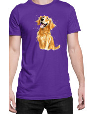 Мъжка Тениска Funny Dogs Breeds Golden Retriever 01