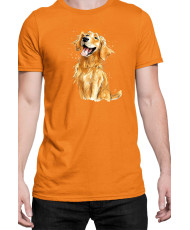 Мъжка Тениска Funny Dogs Breeds Golden Retriever 01