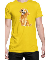 Мъжка Тениска Funny Dogs Breeds Golden Retriever 01