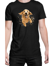Мъжка Тениска Funny Dogs Breeds Golden Retriever 02