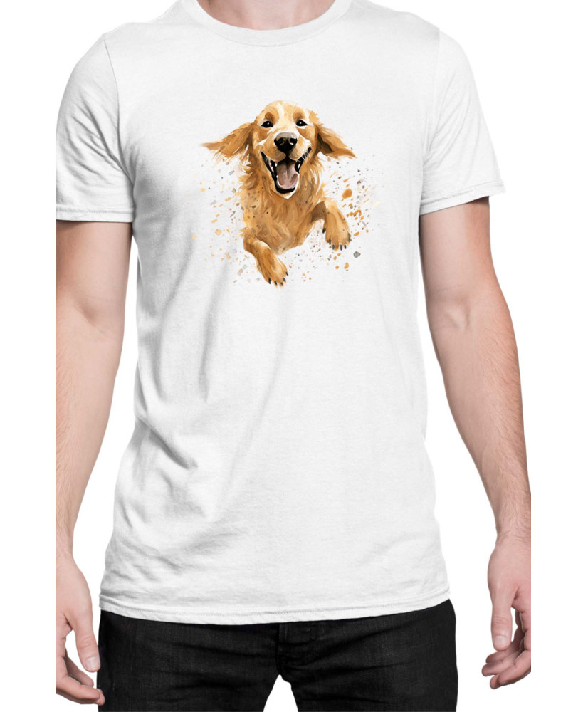 Мъжка Тениска Funny Dogs Breeds Golden Retriever 02