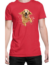 Мъжка Тениска Funny Dogs Breeds Golden Retriever 02