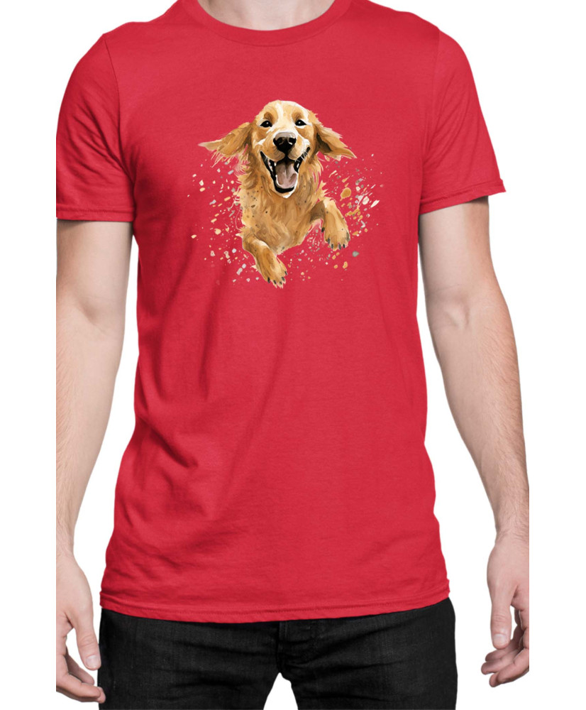 Мъжка Тениска Funny Dogs Breeds Golden Retriever 02