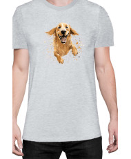 Мъжка Тениска Funny Dogs Breeds Golden Retriever 02