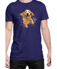 Мъжка Тениска Funny Dogs Breeds Golden Retriever 02