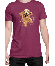 Мъжка Тениска Funny Dogs Breeds Golden Retriever 02