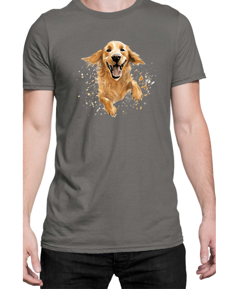 Мъжка Тениска Funny Dogs Breeds Golden Retriever 02