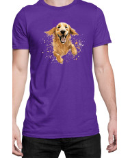 Мъжка Тениска Funny Dogs Breeds Golden Retriever 02