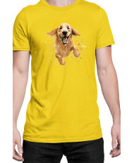 Мъжка Тениска Funny Dogs Breeds Golden Retriever 02