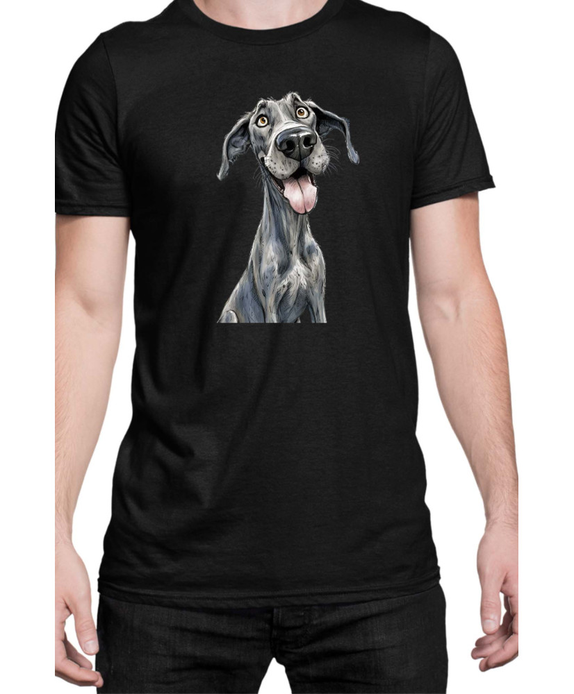Мъжка Тениска Funny Dogs Breeds Great Dane