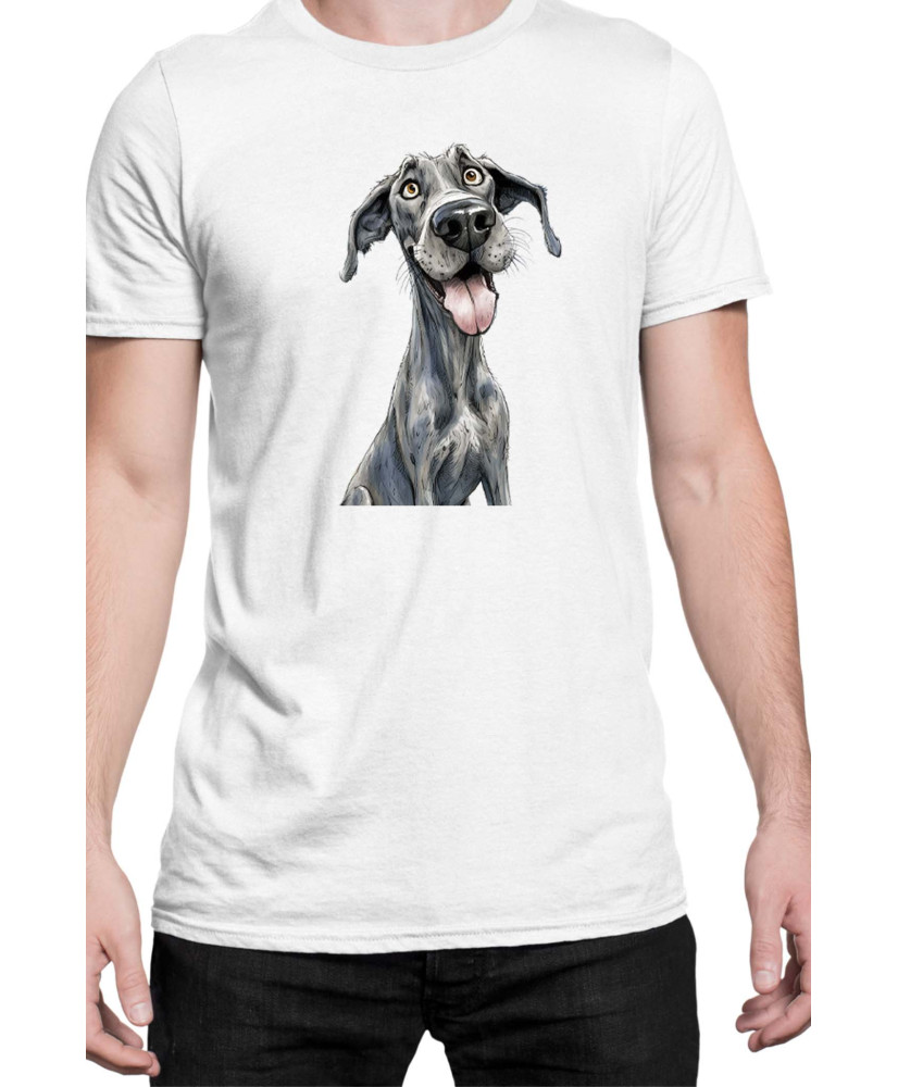 Мъжка Тениска Funny Dogs Breeds Great Dane