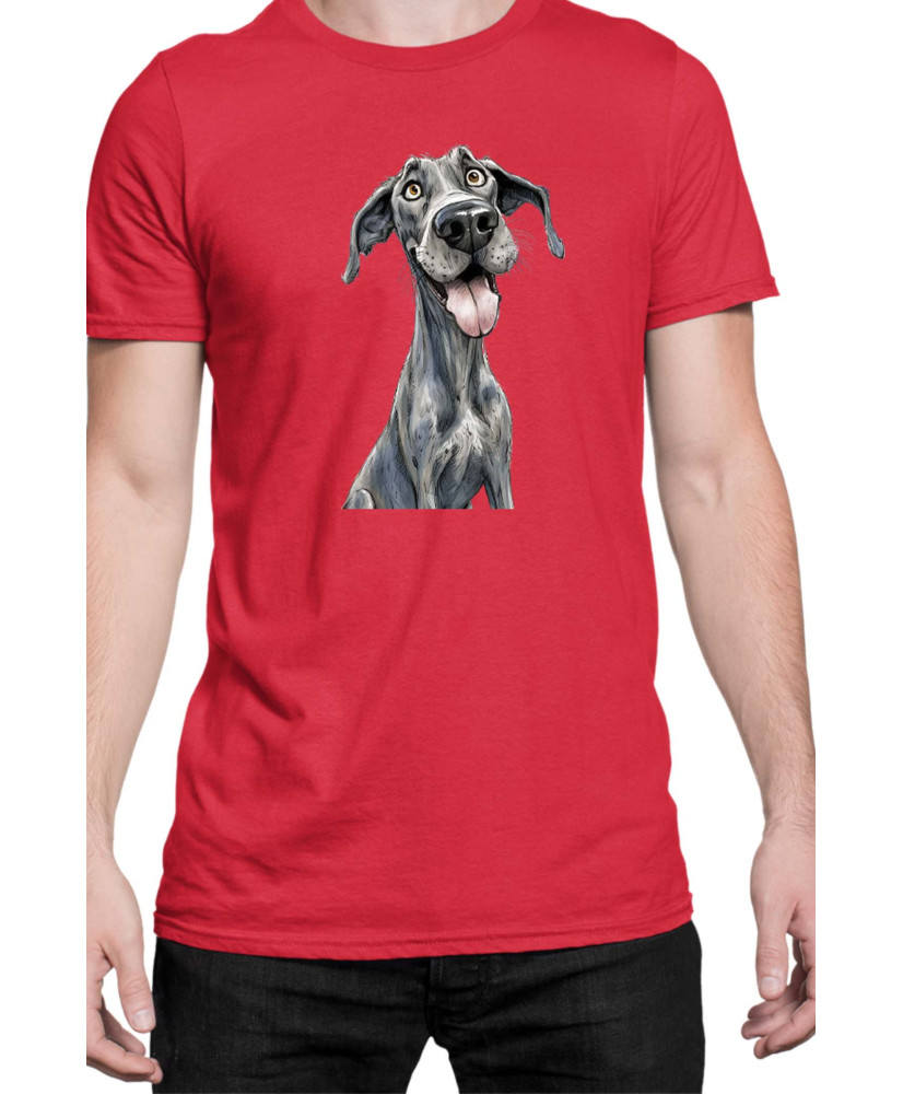 Мъжка Тениска Funny Dogs Breeds Great Dane