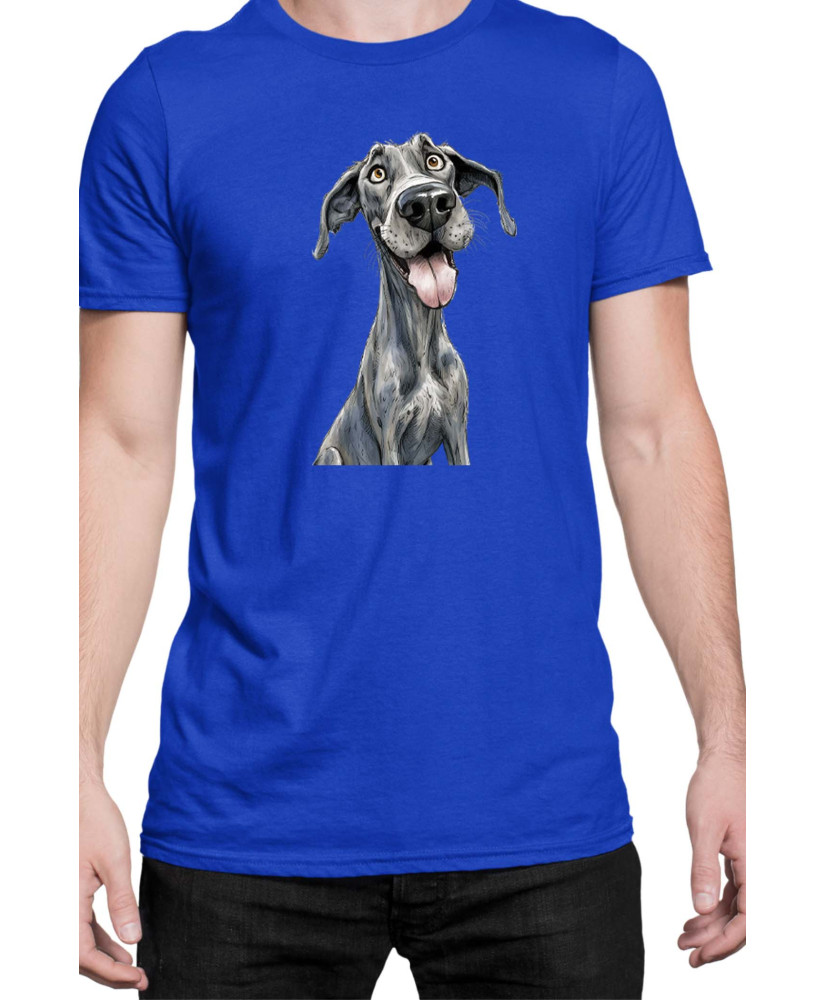 Мъжка Тениска Funny Dogs Breeds Great Dane