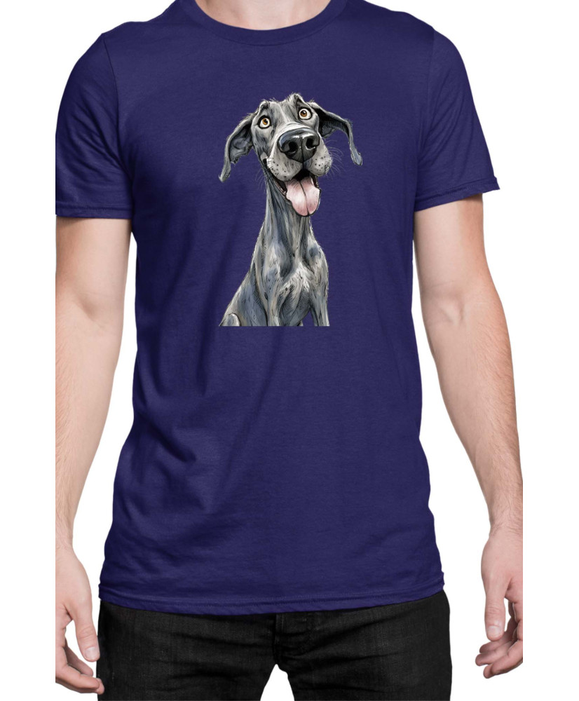 Мъжка Тениска Funny Dogs Breeds Great Dane