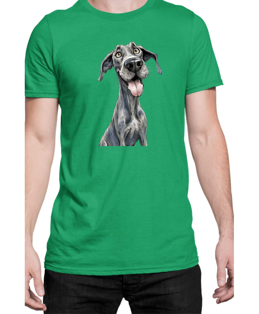 Мъжка Тениска Funny Dogs Breeds Great Dane