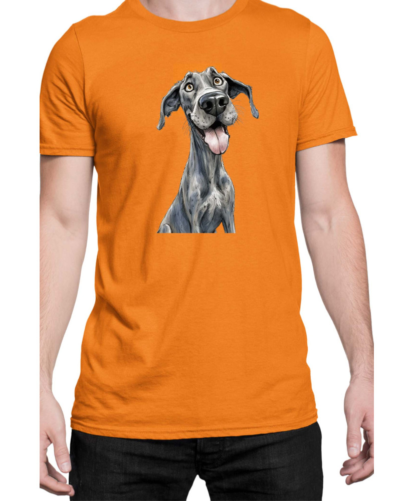Мъжка Тениска Funny Dogs Breeds Great Dane