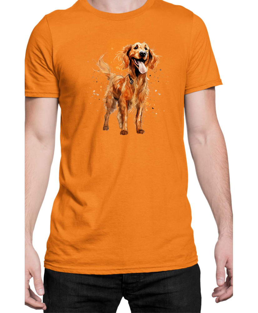 Мъжка Тениска Funny Dogs Breeds Irish Setter