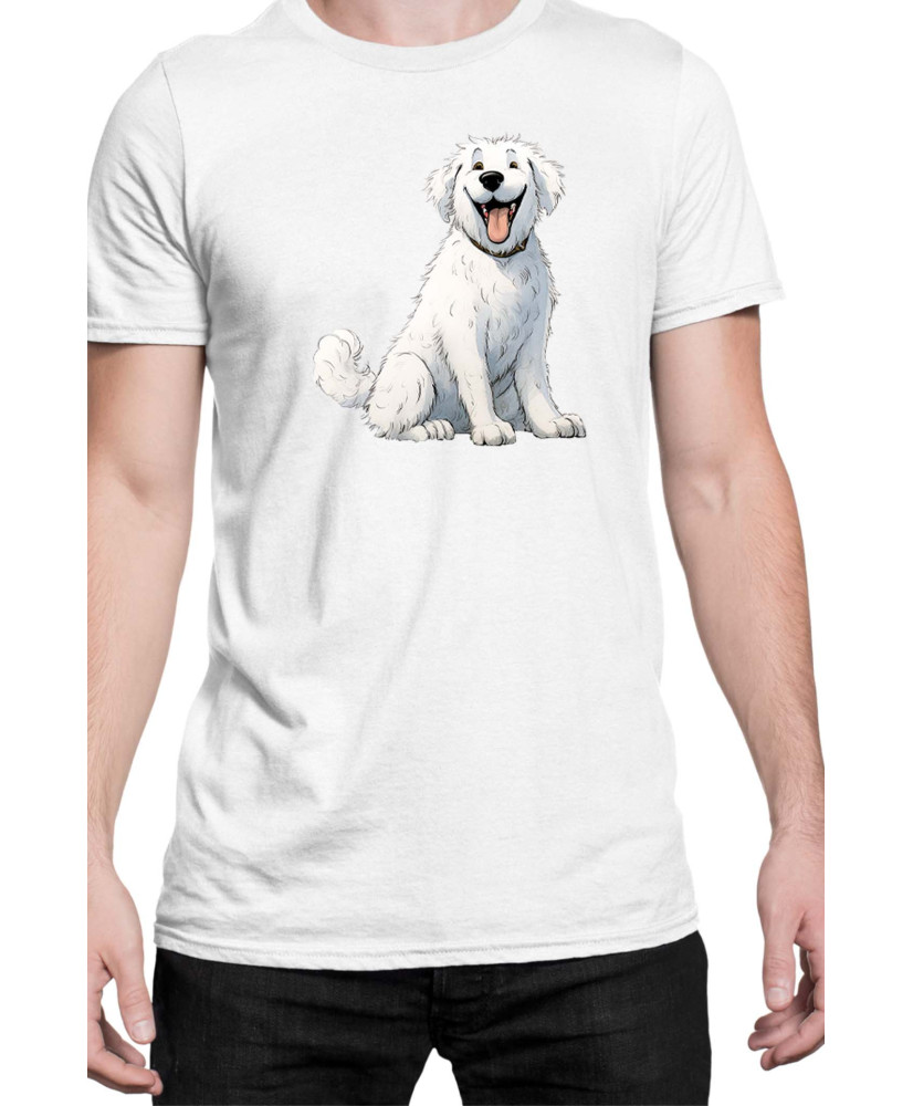 Мъжка Тениска Funny Dogs Breeds Kuvasz