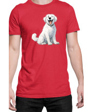 Мъжка Тениска Funny Dogs Breeds Kuvasz