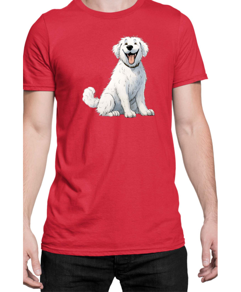 Мъжка Тениска Funny Dogs Breeds Kuvasz