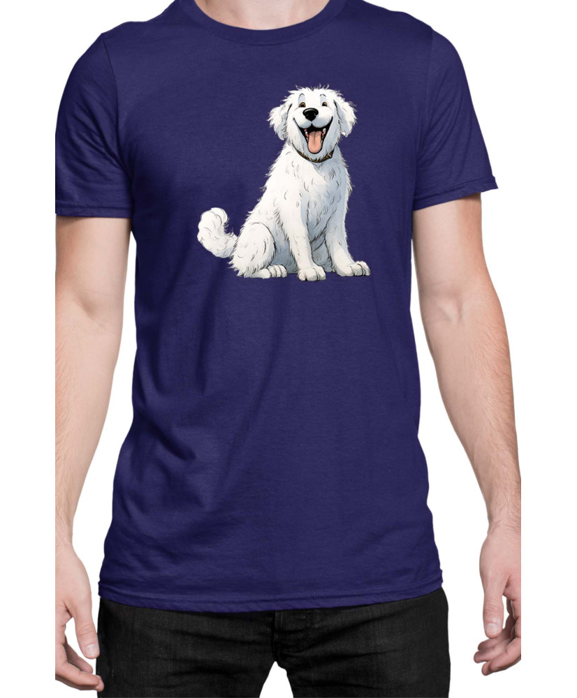 Мъжка Тениска Funny Dogs Breeds Kuvasz