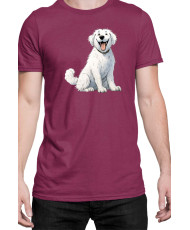 Мъжка Тениска Funny Dogs Breeds Kuvasz
