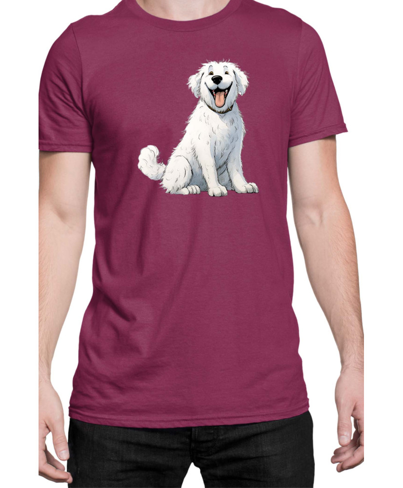 Мъжка Тениска Funny Dogs Breeds Kuvasz