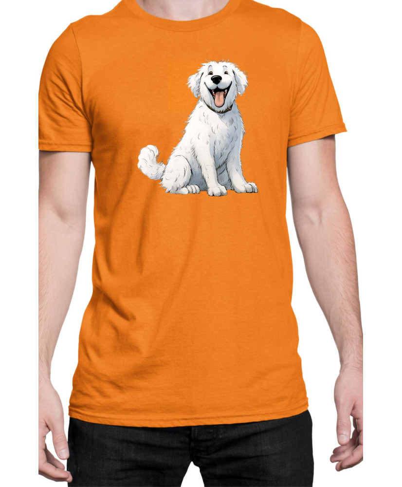 Мъжка Тениска Funny Dogs Breeds Kuvasz