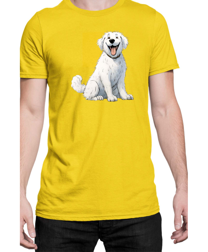 Мъжка Тениска Funny Dogs Breeds Kuvasz