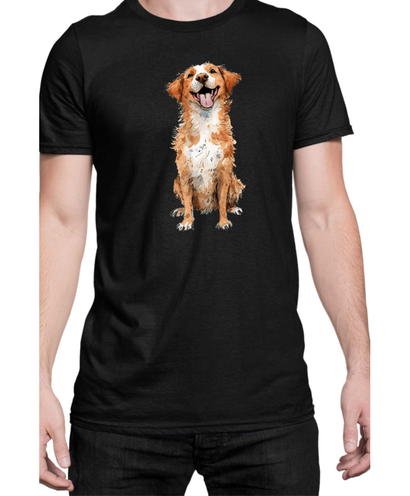 Мъжка Тениска Funny Dogs Breeds Novia Scotia Duck Tolling Retriever