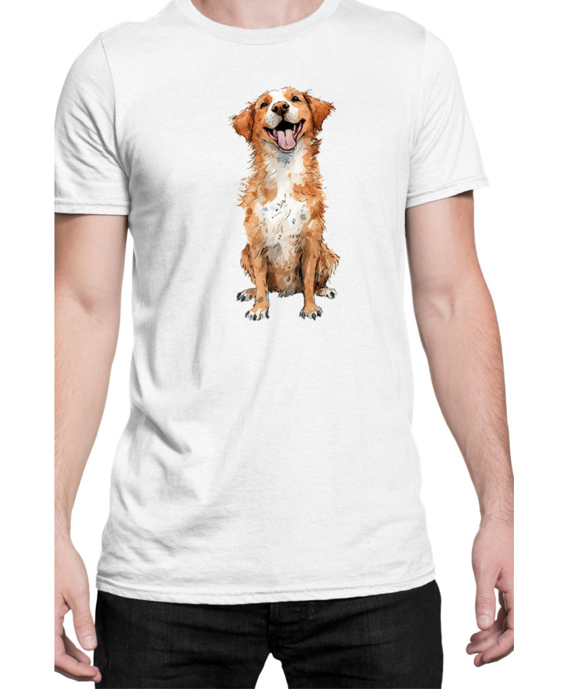 Мъжка Тениска Funny Dogs Breeds Novia Scotia Duck Tolling Retriever