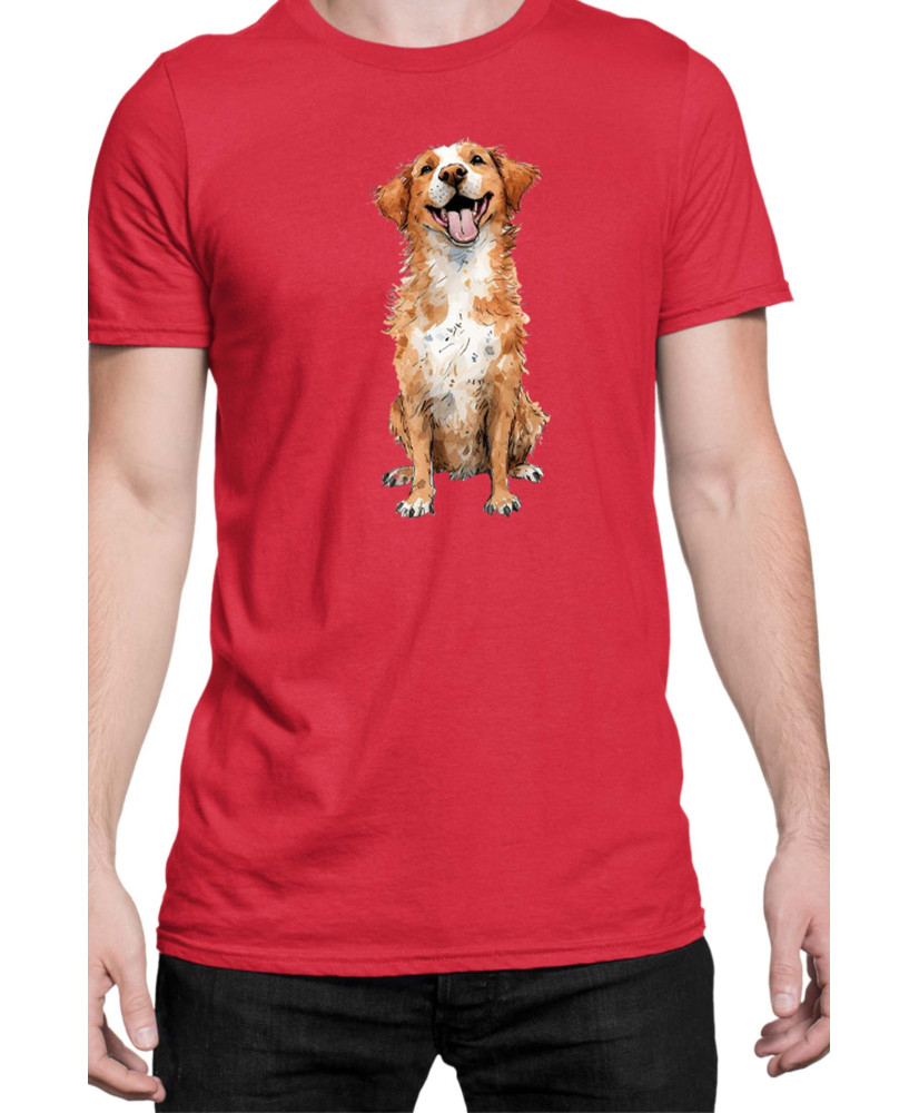 Мъжка Тениска Funny Dogs Breeds Novia Scotia Duck Tolling Retriever