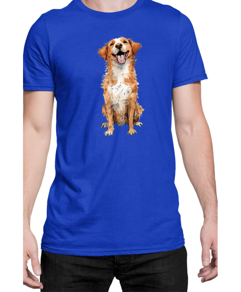 Мъжка Тениска Funny Dogs Breeds Novia Scotia Duck Tolling Retriever