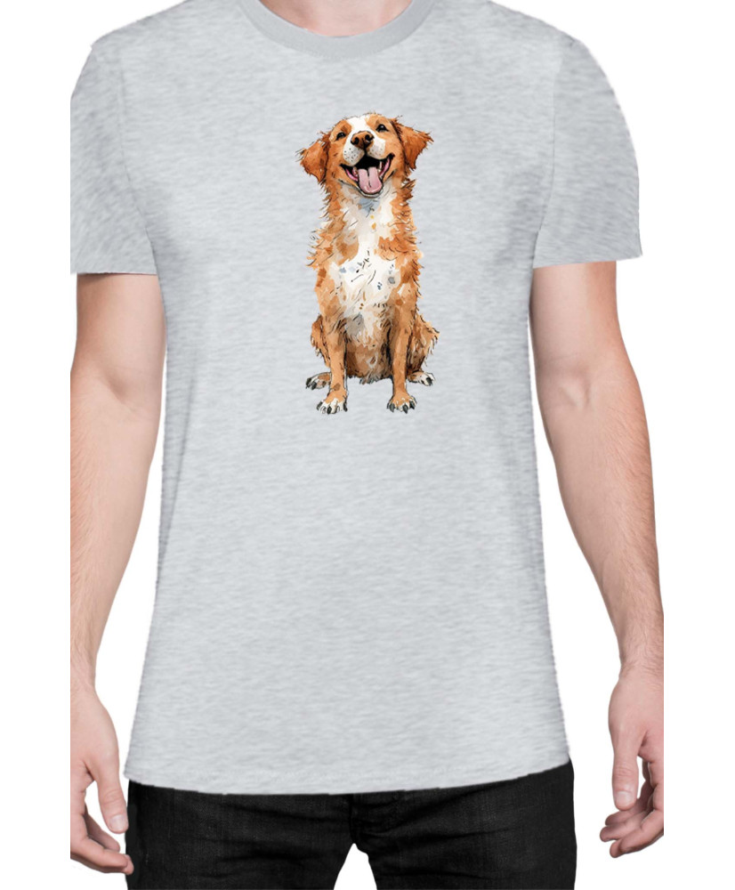 Мъжка Тениска Funny Dogs Breeds Novia Scotia Duck Tolling Retriever