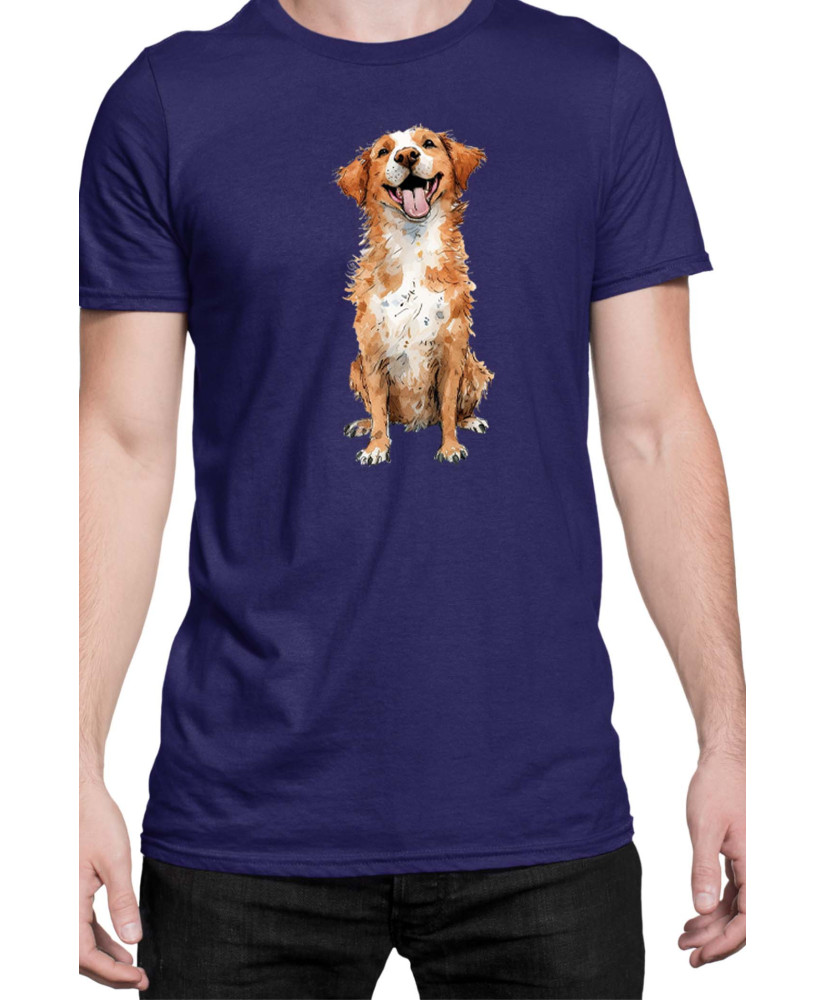 Мъжка Тениска Funny Dogs Breeds Novia Scotia Duck Tolling Retriever