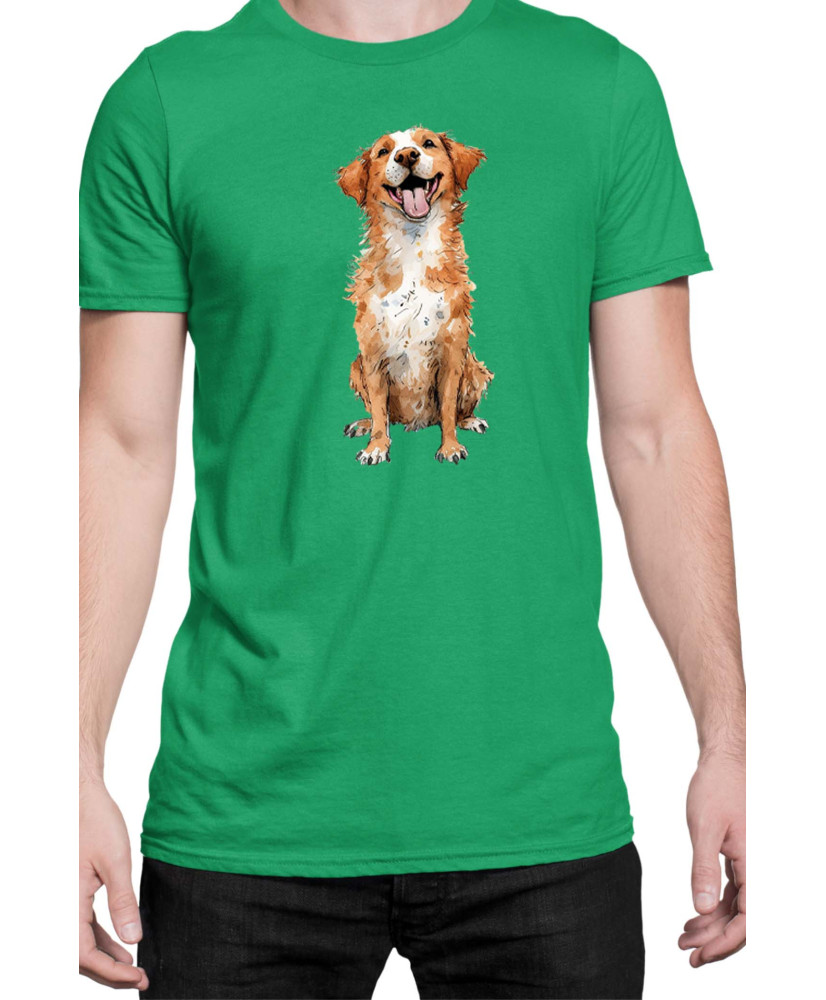 Мъжка Тениска Funny Dogs Breeds Novia Scotia Duck Tolling Retriever