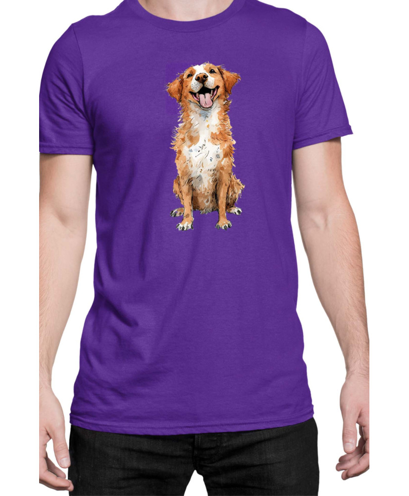 Мъжка Тениска Funny Dogs Breeds Novia Scotia Duck Tolling Retriever