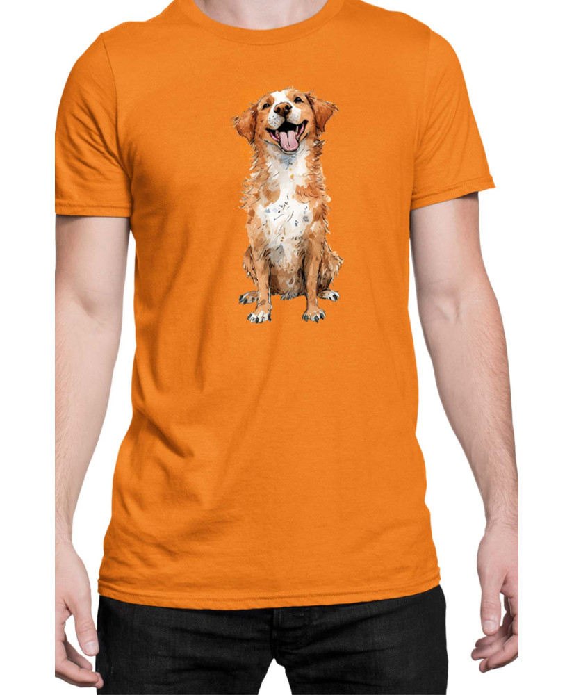 Мъжка Тениска Funny Dogs Breeds Novia Scotia Duck Tolling Retriever