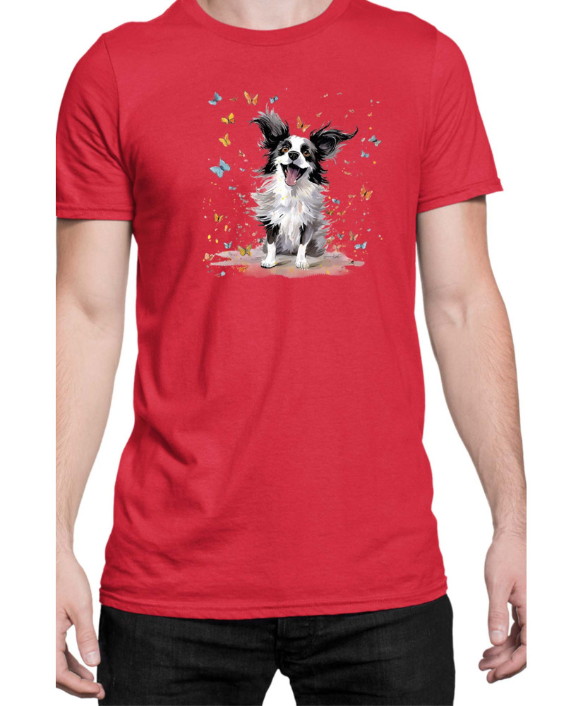 Мъжка Тениска Funny Dogs Breeds Papillon