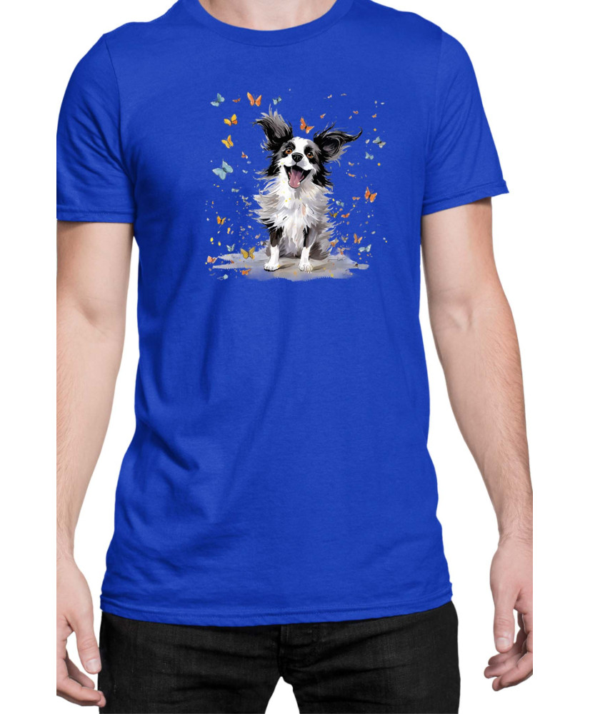 Мъжка Тениска Funny Dogs Breeds Papillon