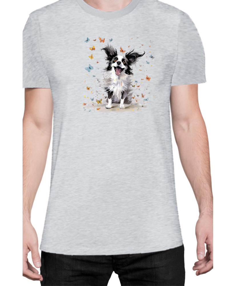Мъжка Тениска Funny Dogs Breeds Papillon