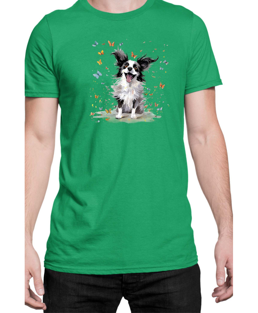 Мъжка Тениска Funny Dogs Breeds Papillon