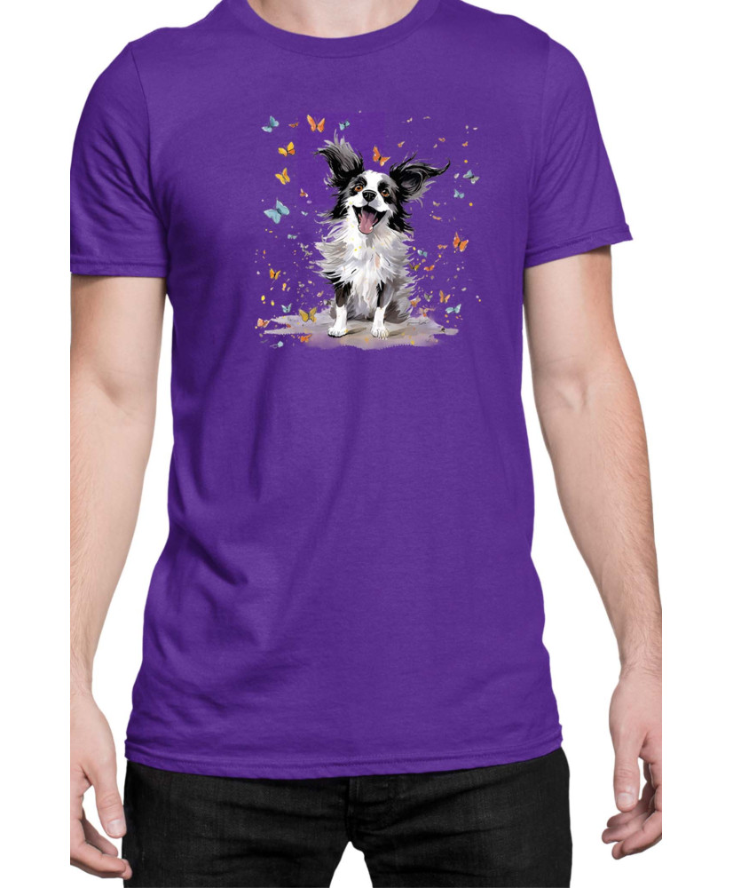 Мъжка Тениска Funny Dogs Breeds Papillon